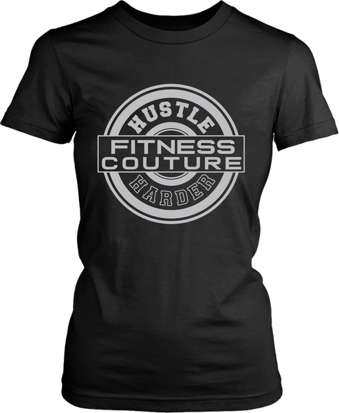 Hustle Harder - Fitness Couture Everyday Gym, Training Tee - xpertapparel