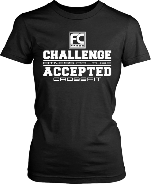 Challenge Accepted - Fitness Couture Training, Gym Day T-shirt - xpertapparel
