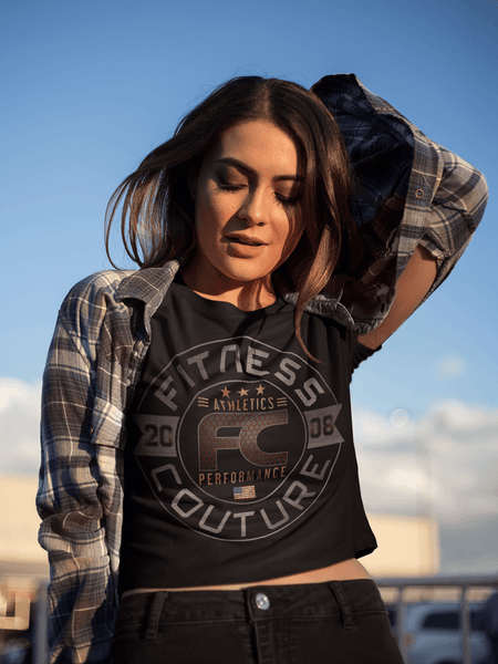 Fitness Couture Apparel Line -  Premium Steel Textured Logo T-Shirt