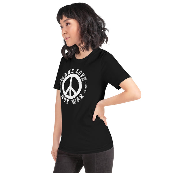 Make Love Not War - Peace Logo Woman's T-shirt - xpertapparel