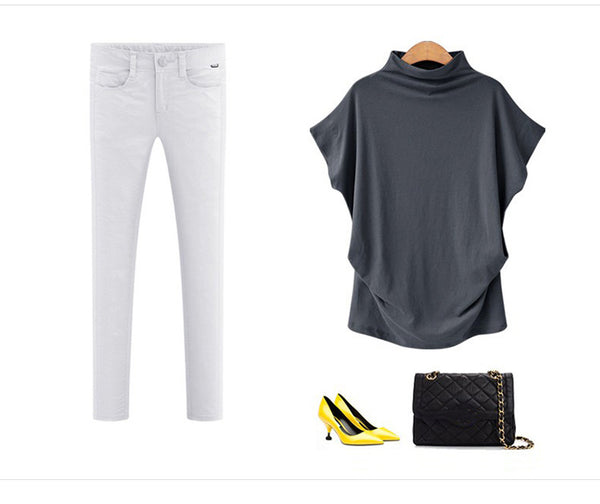 Women Tops 2019 Fashion Women's Cotton Blouse Short Sleeve O-Neck Blouse Large Size S-7XL - xpertapparel