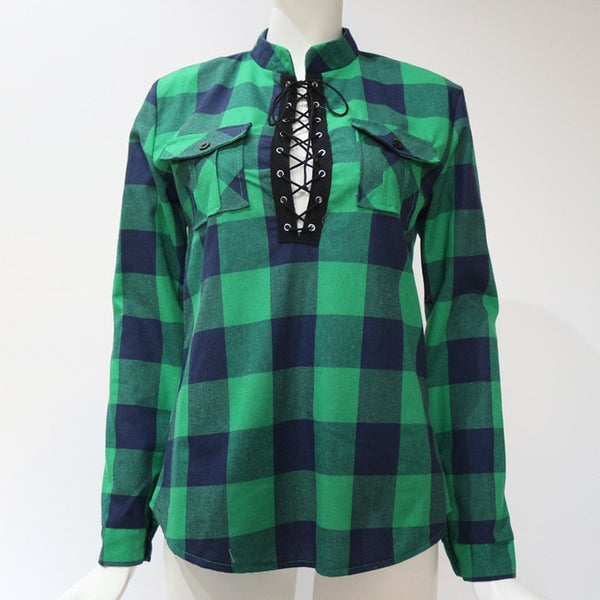 Plus Size 4XL 5XL Fashion Summer Womens Tops And Blouses Hot Blouse Shirt Women Top Shirts Tops Tee Blusas Feminina Casual Plaid - xpertapparel