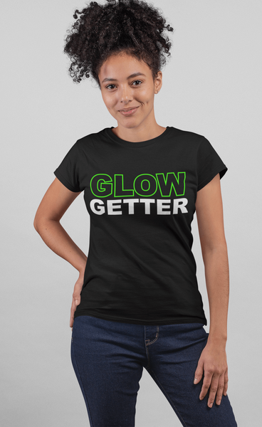 *Awesome New Release* Glow Getter T shirt - Green and White - xpertapparel