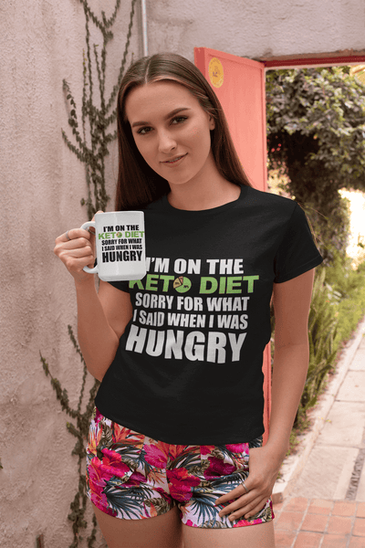 Funny Keto Diet T-shirt - Sorry For What  Said When I Was Hungry - xpertapparel
