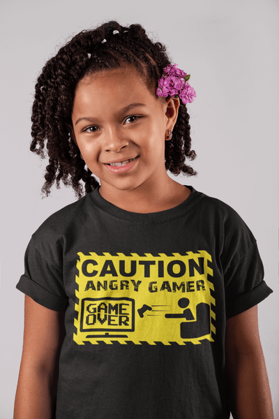 Funny Kids - Caution Angry Gamer Tee!!