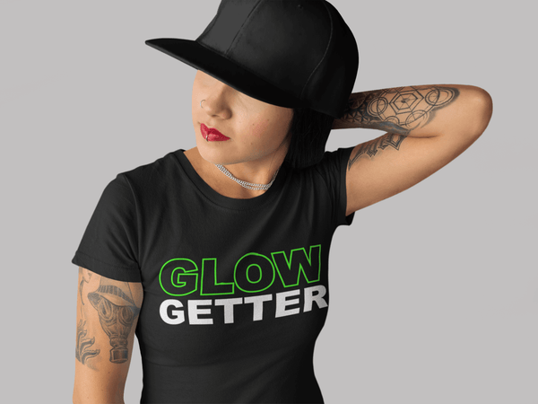*Awesome New Release* Glow Getter T shirt - Green and White
