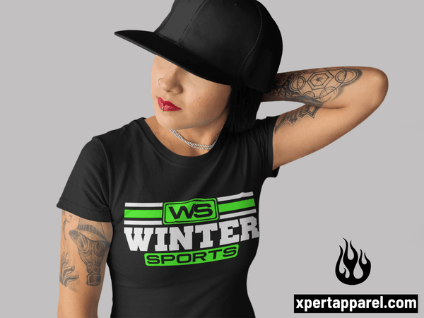 WS - Winter Sports T- Shirt Lime Green - xpertapparel