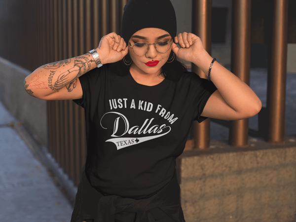 Just a Kid From Dallas TX -  Rep your city Tee Unisex Man and woman